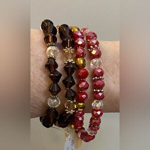 NEW 4 Acrylic stretch bracelets - NO DISCOUNTS